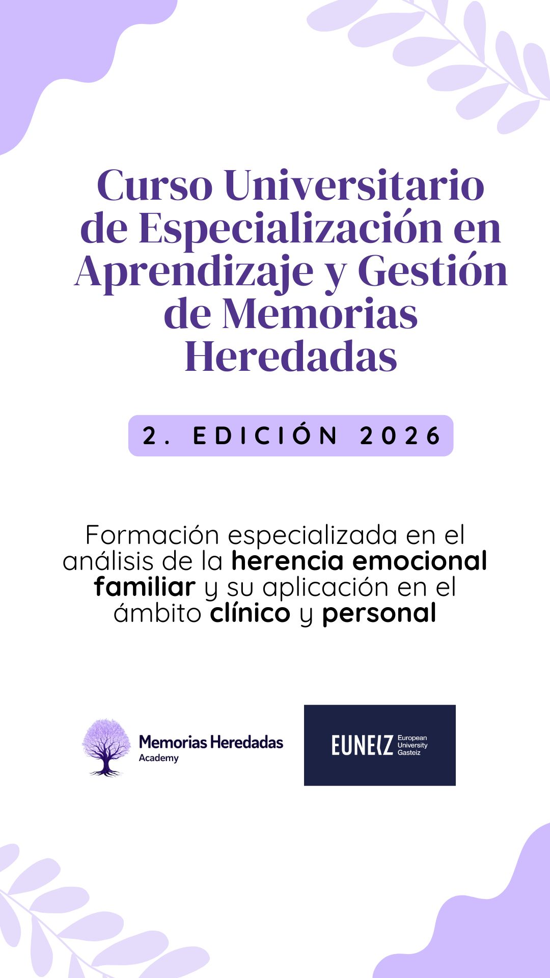 CUE en Aprendizaje y Gestión de Memorias Heredadas (2026)